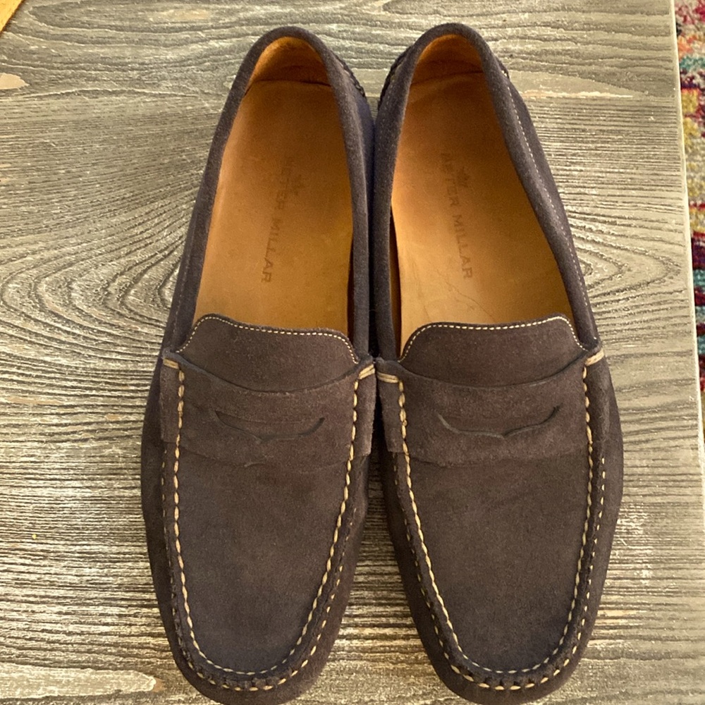 Peter Millar Brown Cruise Driving Loafers Size 10W